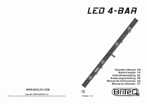 Mode d'emploi BEGLEC LED 4-BAR