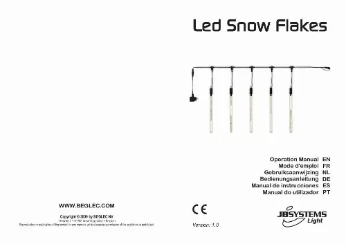 Mode d'emploi BEGLEC LED SNOW FLAKES