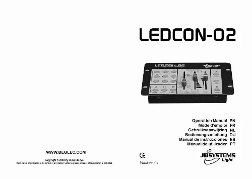 Mode d'emploi BEGLEC LEDCON-02