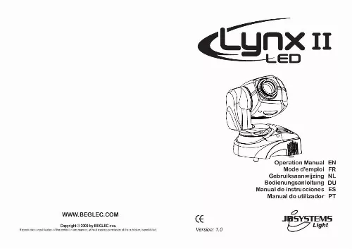 Mode d'emploi BEGLEC LYNX II