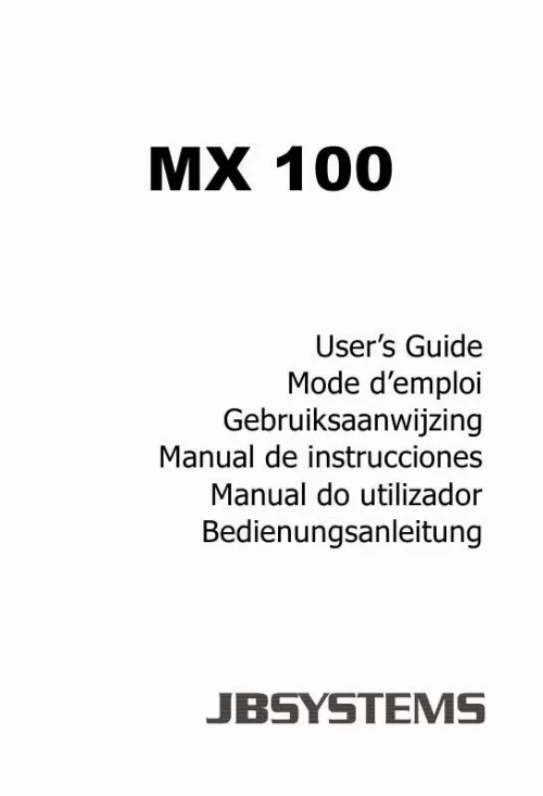 Mode d'emploi BEGLEC MX 100