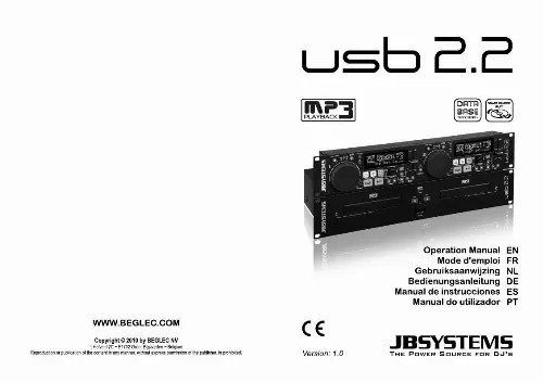 Mode d'emploi BEGLEC USB 2.2