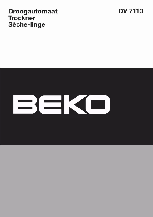Mode d'emploi BEKO A  DV7110