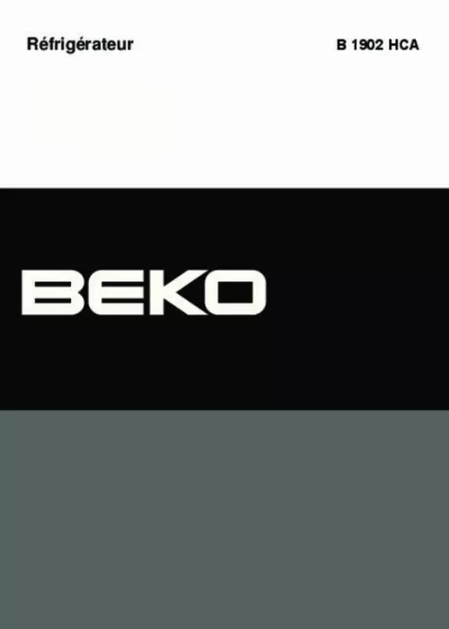 Mode d'emploi BEKO B1902HCA