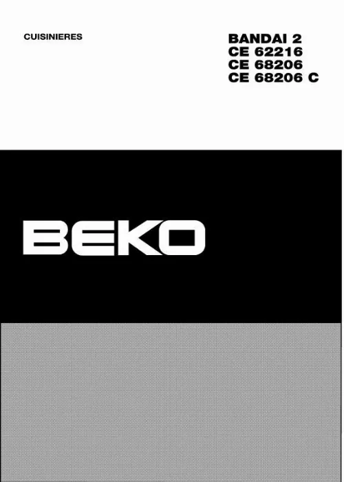 Mode d'emploi BEKO CE 62216