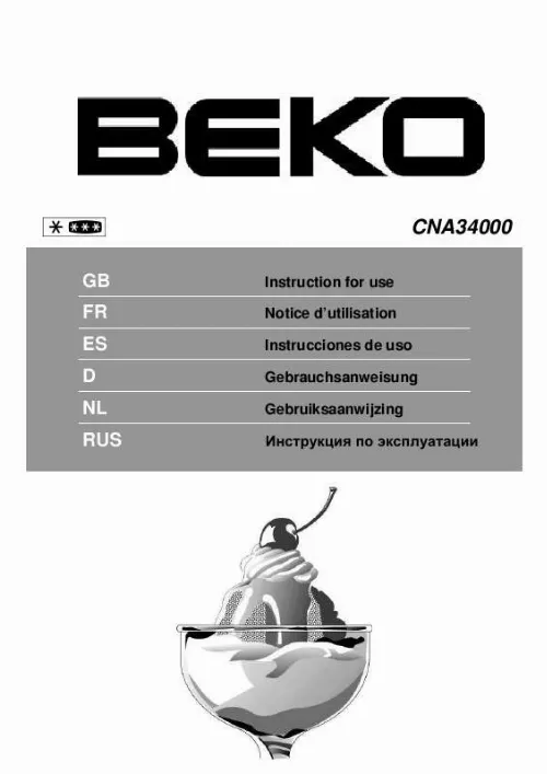 Mode d'emploi BEKO CNA 34000