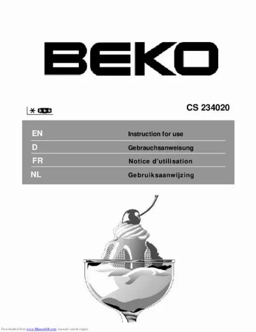 Mode d'emploi BEKO CS234022
