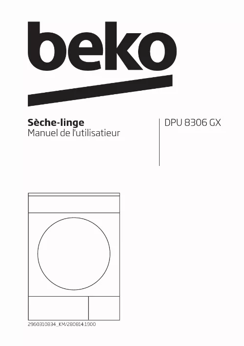 Mode d'emploi BEKO DPU 8306 GX