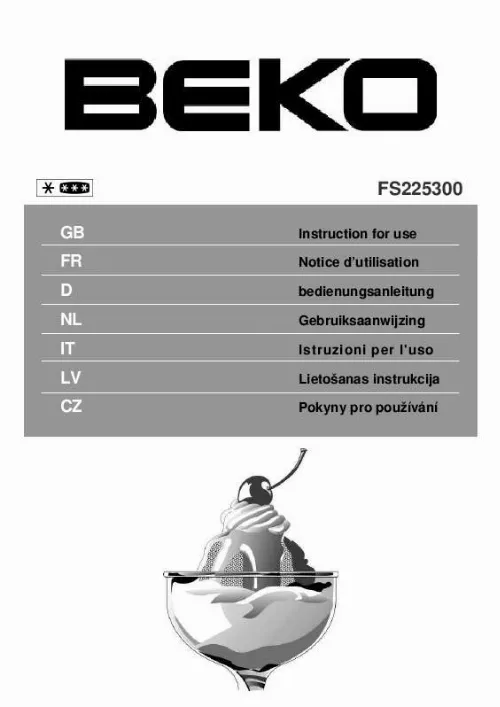 Mode d'emploi BEKO FS225300