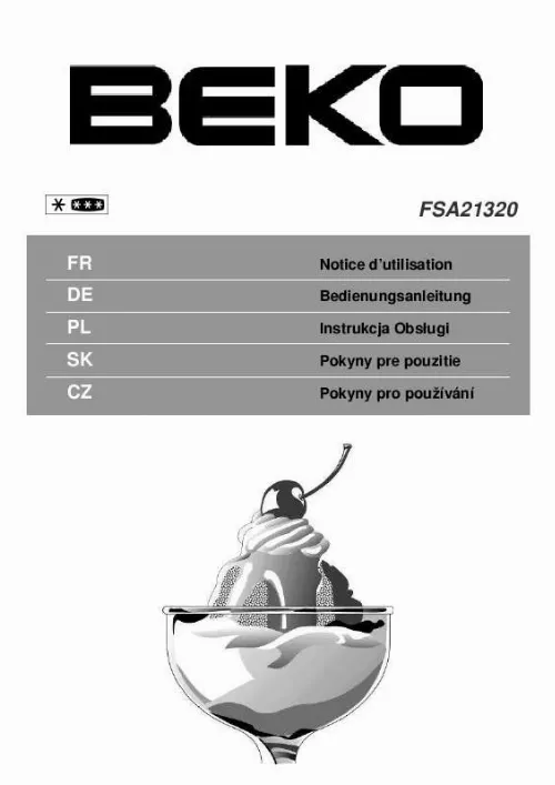 Mode d'emploi BEKO FSA21320
