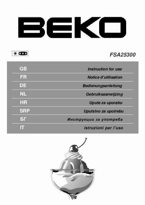 Mode d'emploi BEKO FSA25300