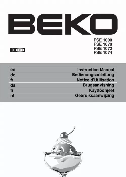 Mode d'emploi BEKO FSE 1072