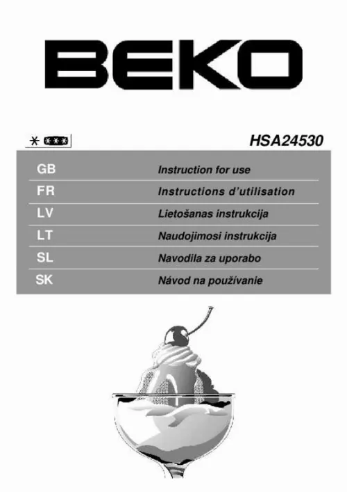 Mode d'emploi BEKO HSA24530