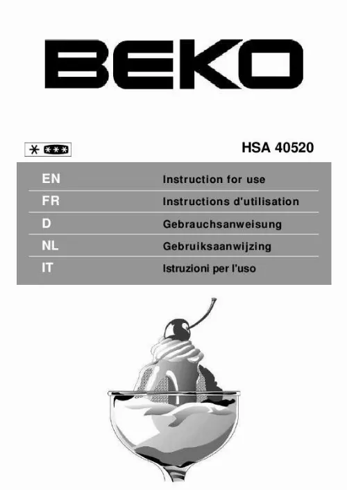 Mode d'emploi BEKO HSA40520