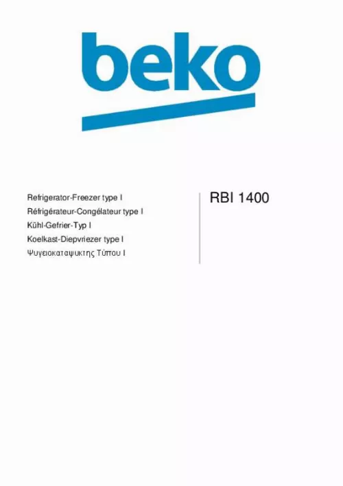 Mode d'emploi BEKO RBI1400