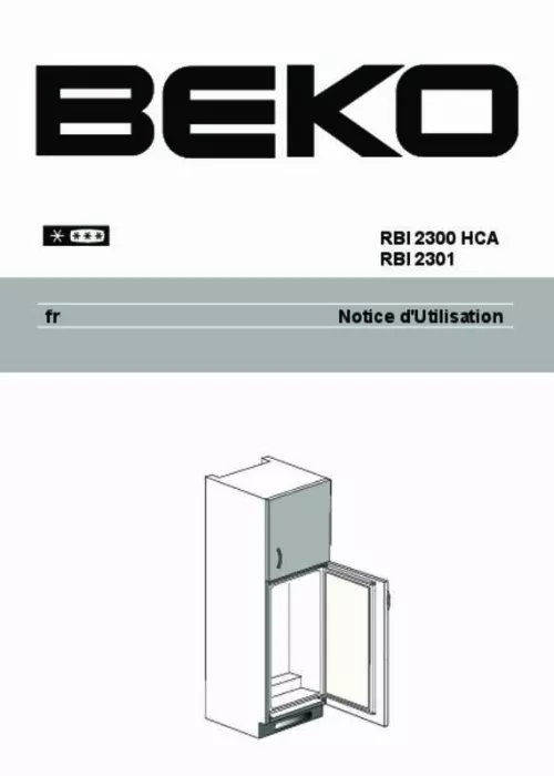 Mode d'emploi BEKO RBI2301