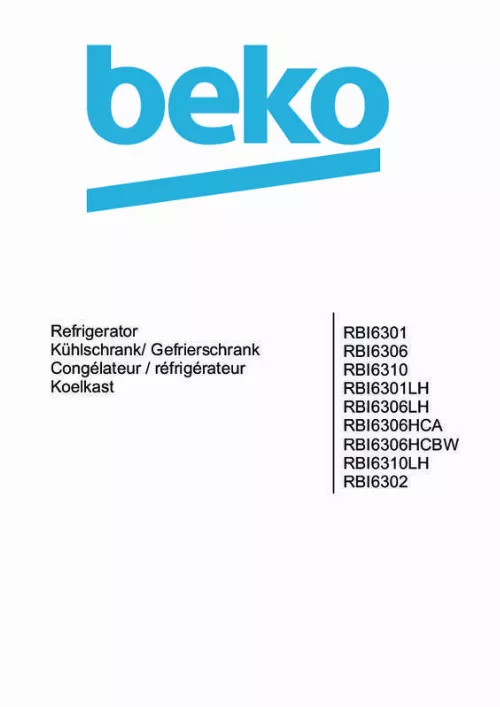 Mode d'emploi BEKO RBI6301