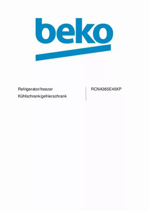 Mode d'emploi BEKO RCNA365E30W