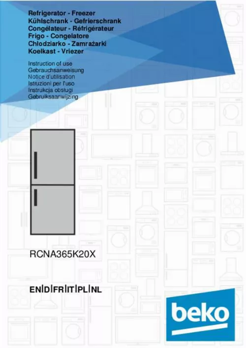 Mode d'emploi BEKO RCNA365K20X