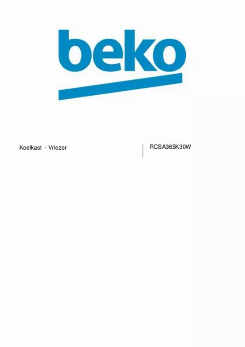 Mode d'emploi BEKO RCSA365K30FS