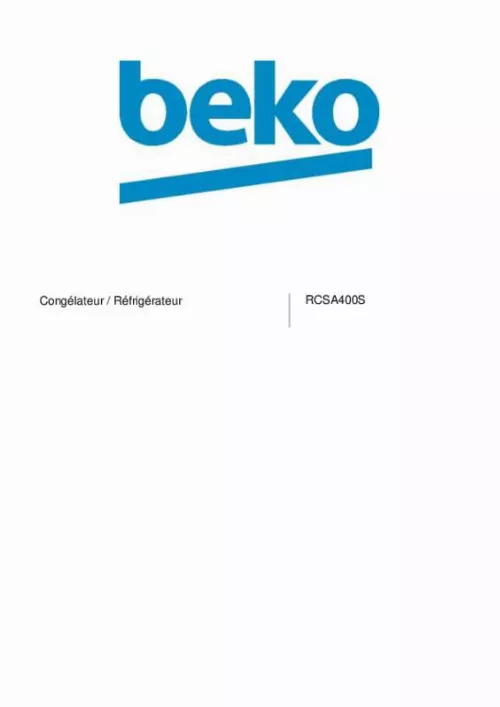 Mode d'emploi BEKO RCSA400