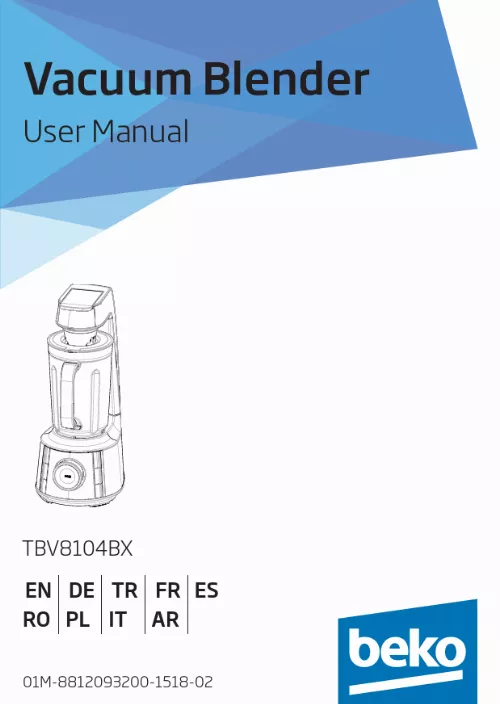 Mode d'emploi BEKO TBV8104BX PROVITALITY