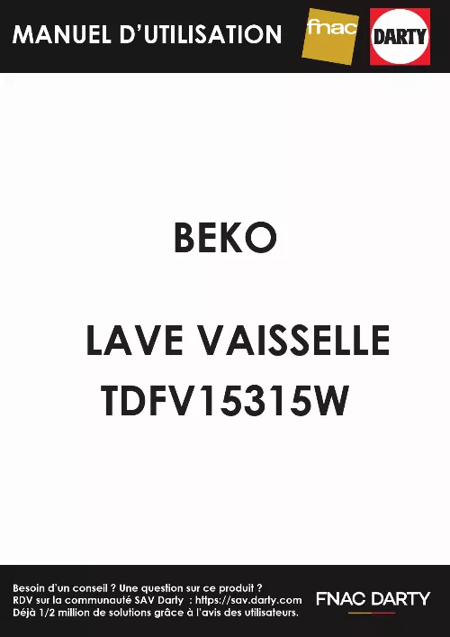 Mode d'emploi BEKO TDFV15315W