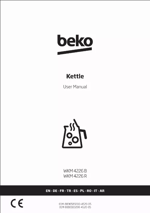 Mode d'emploi BEKO WKM4226B