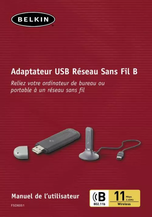 Mode d'emploi BELKIN F5D6051