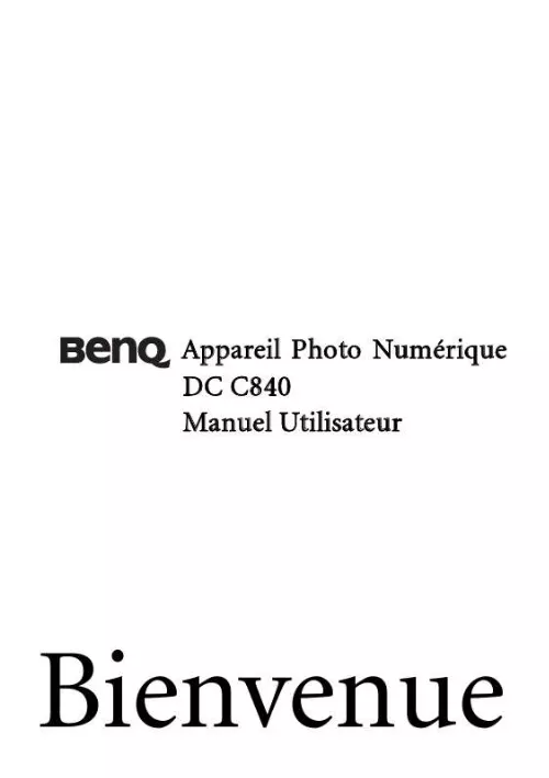 Mode d'emploi BENQ DC C840