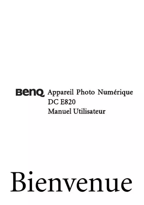Mode d'emploi BENQ DC E820