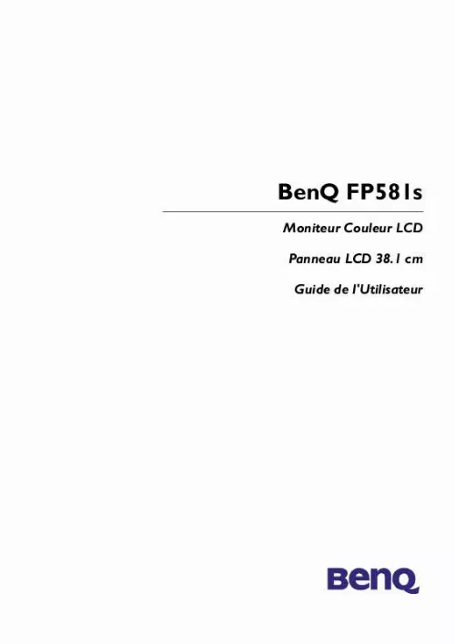 Mode d'emploi BENQ FP581S