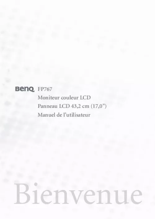 Mode d'emploi BENQ FP767 V2