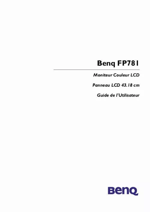 Mode d'emploi BENQ FP781S