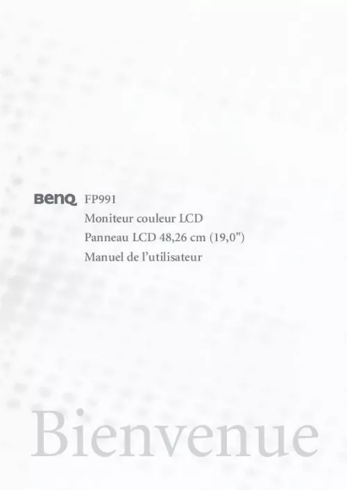 Mode d'emploi BENQ FP991