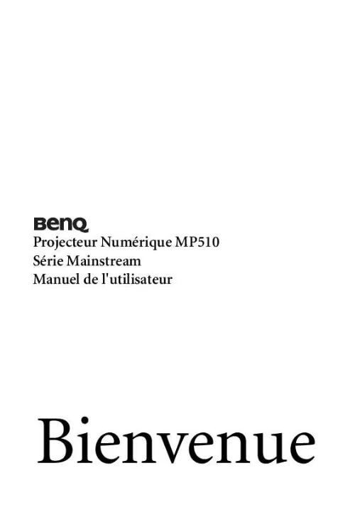 Mode d'emploi BENQ MP510
