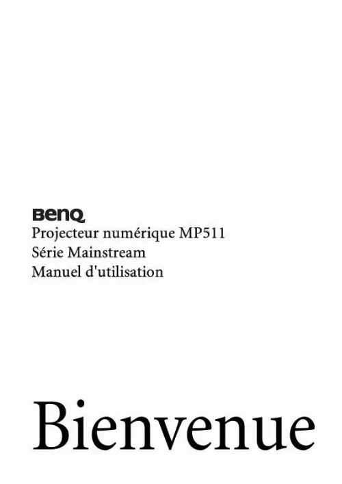 Mode d'emploi BENQ MP511