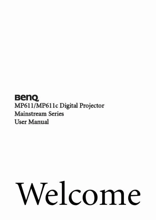 Mode d'emploi BENQ MP611