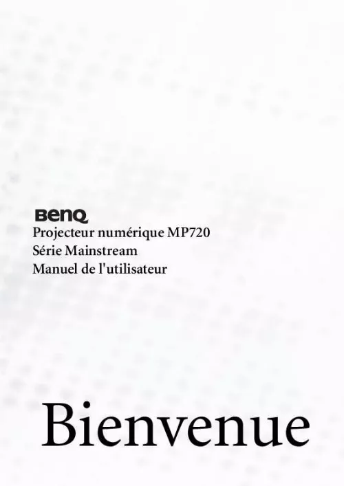 Mode d'emploi BENQ MP720P