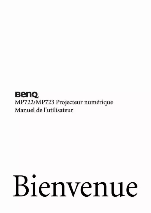 Mode d'emploi BENQ MP722