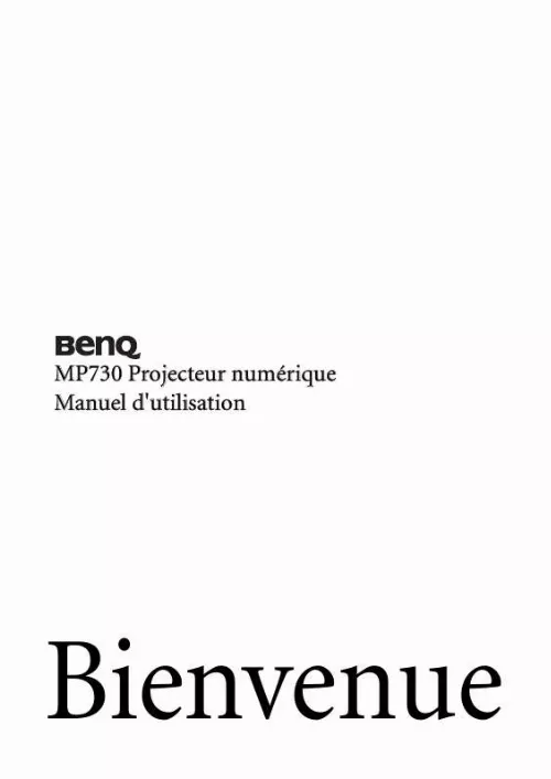 Mode d'emploi BENQ MP730