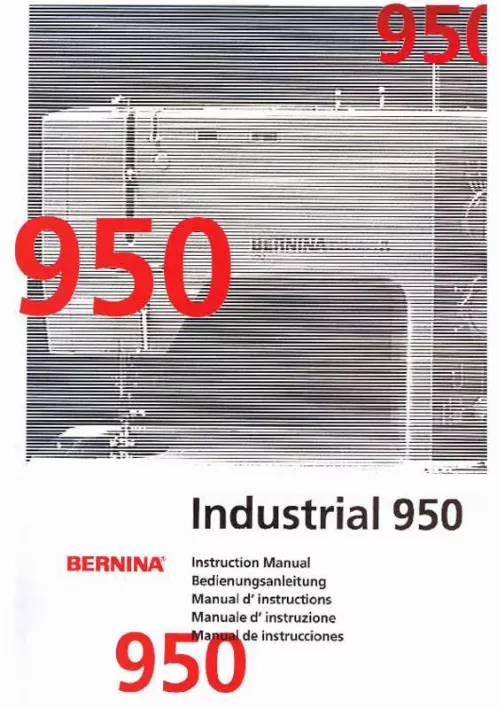 Mode d'emploi BERNINA 950 INDUSTRIELLE PROFESSIONNEL