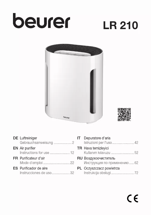 Mode d'emploi BEURER LR 210