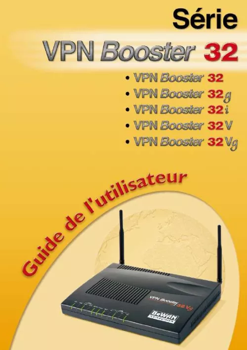 Mode d'emploi BEWAN VPN BOOSTER 32VG