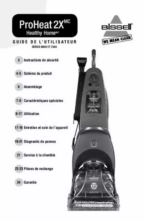 Mode d'emploi BISSELL PROHEAT 2X 66Q4