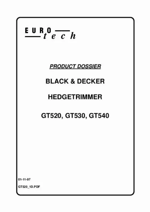 Mode d'emploi BLACK & DECKER GT 540