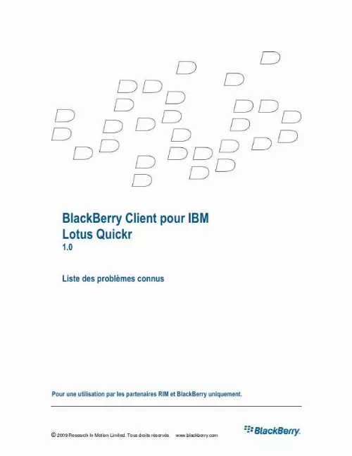 Mode d'emploi BLACKBERRY CLIENT POUR IBM LOTUS QUICKR-044
