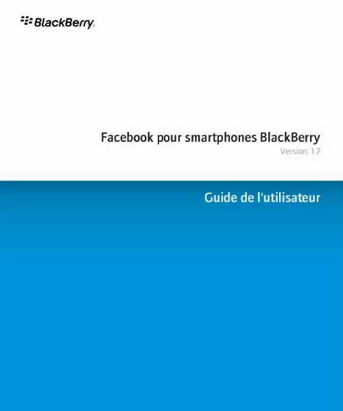 Mode d'emploi BLACKBERRY FACEBOOK