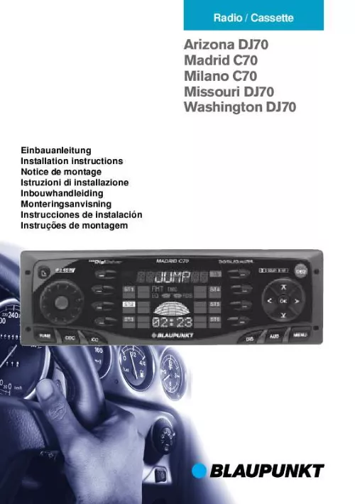 Mode d'emploi BLAUPUNKT ARIZONA AG F. DJ 70