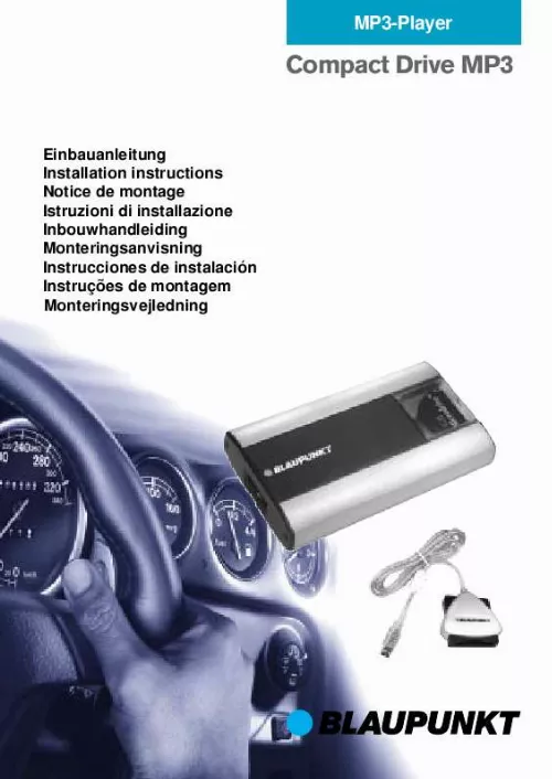 Mode d'emploi BLAUPUNKT COMPACT DRIVE MP3 MDP-01